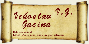 Vekoslav Gaćina vizit kartica